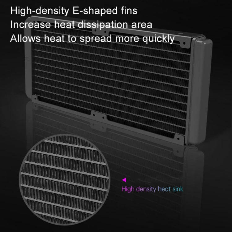 COOLMOON CM-YM-240T Digital ARGB Lens Edition Integrated Water Cooling CPU Cooler Temperature Dis...