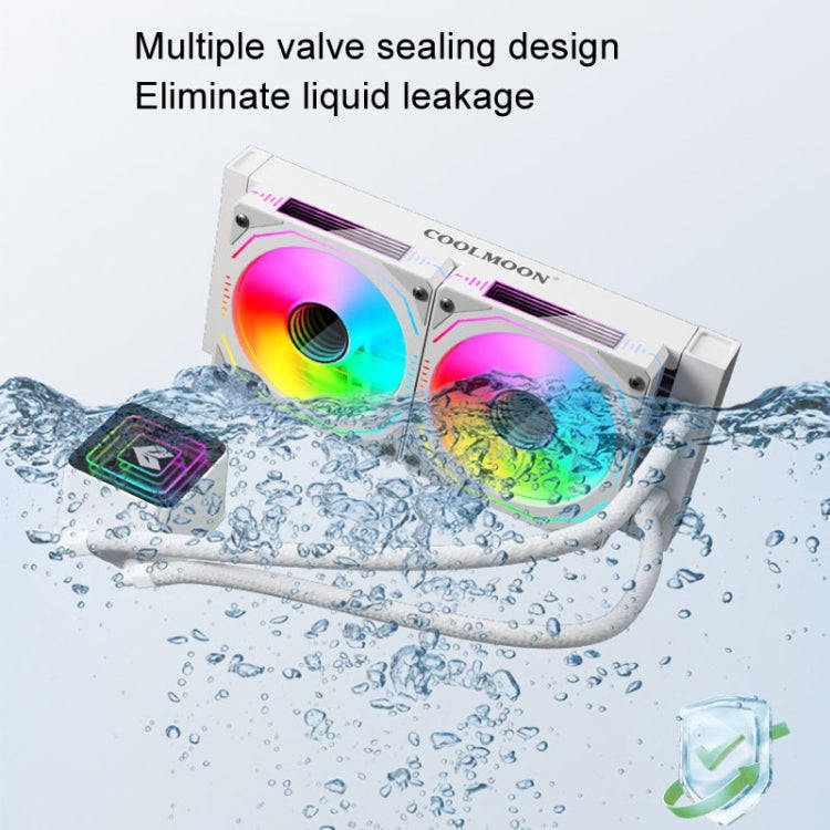 COOLMOON Glacier 240 Water Cooling Radiator Desktop ARGB Multi-Platform Integrated Lens CPU Water...