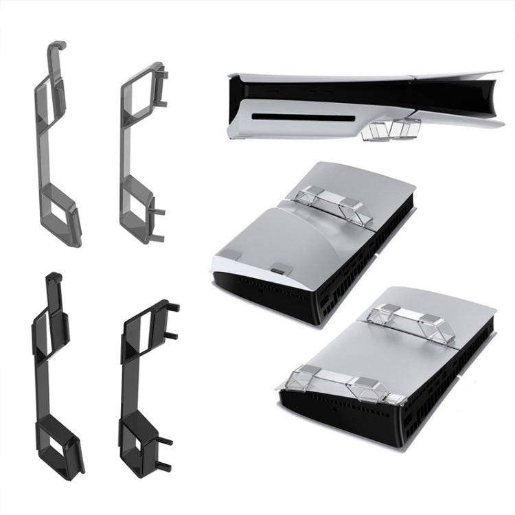 For Sony PS5 Slim DOBE TP5-3582 Game Console Horizontal Storage Holder(Transparent)