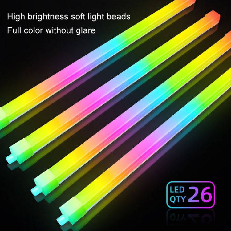 COOLMOON F300 Square Panoramic Glow ARGB Light Bar Desktop Computer Case Interior Decorative Ambi...