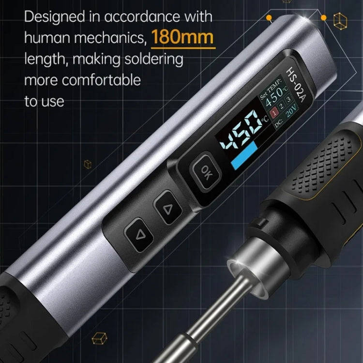 FNIRSI Portable Constant Temperature Soldering Iron Set, Model: HS-02B Standard K