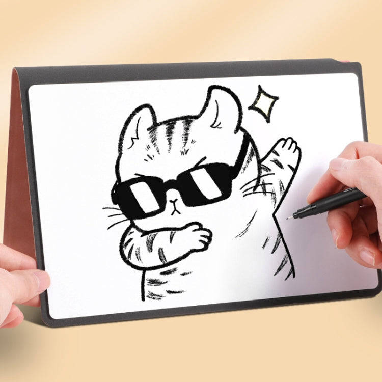 A5 Whiteboard Notebook Portable Erasable Draft Book Note Message Board(Cyan)