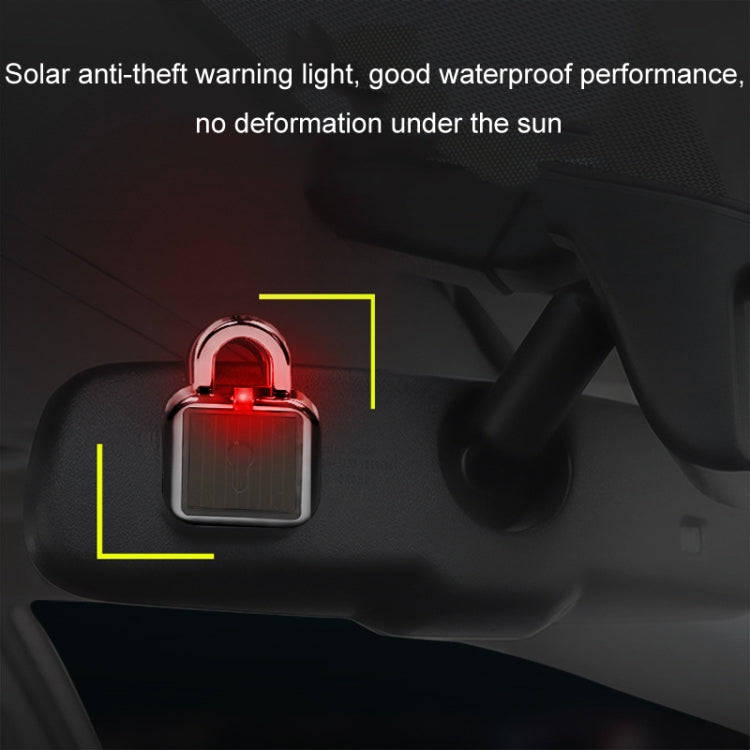 Car Solar Flashing Atmosphere Anti-Theft Warning Lock Light(Three Color Light)