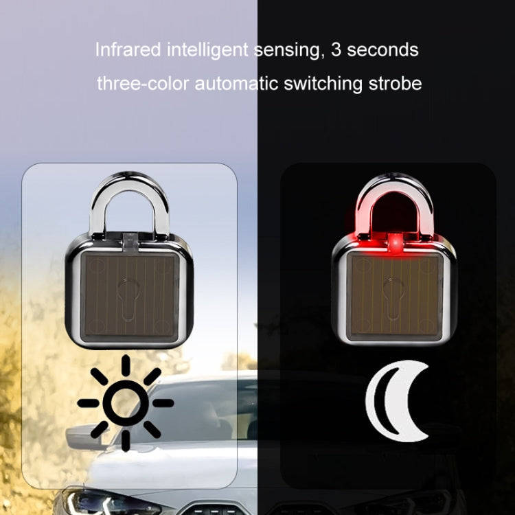 Car Solar Flashing Atmosphere Anti-Theft Warning Lock Light(Three Color Light)