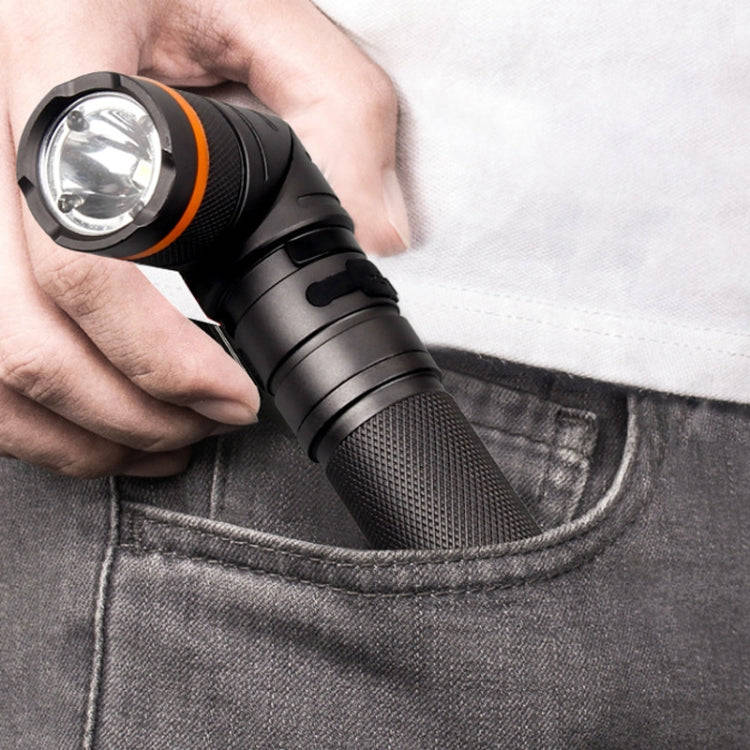 90 Degree Foldable Flashlight White / Red / Green Lights Waterproof Magnetic Torch Built In 18650...