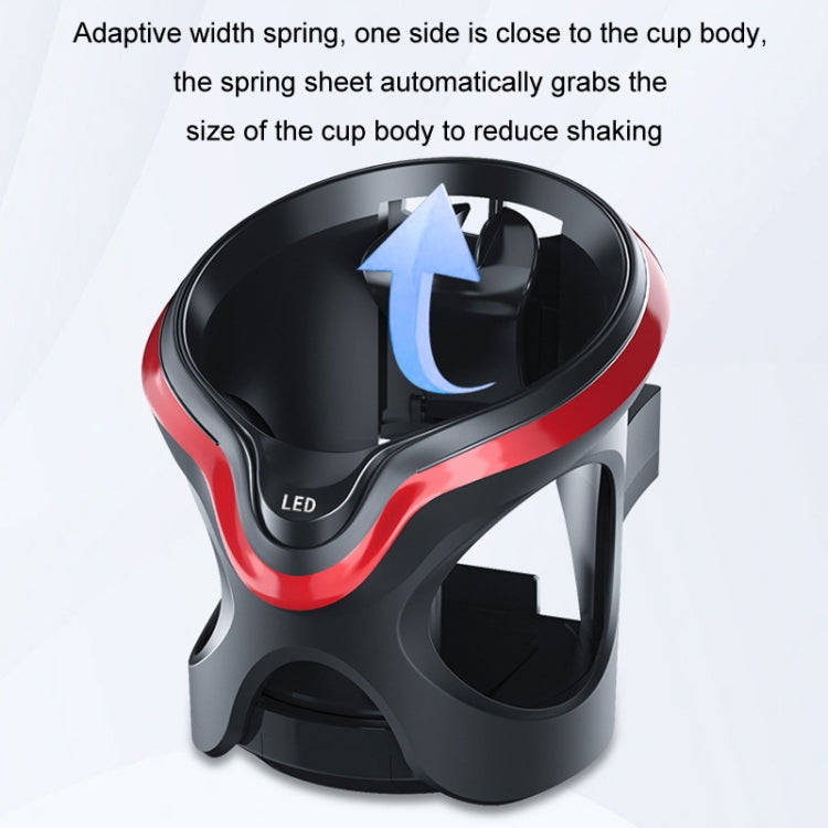 Car Cup Holder Air Conditioner Outlet Multifunctional Storage Rack, Color: Black Red Ordinary