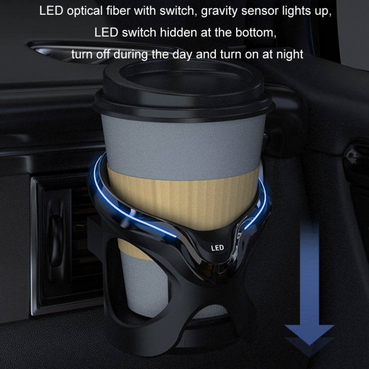 Car Cup Holder Air Conditioner Outlet Multifunctional Storage Rack, Color: Black Red Ordinary