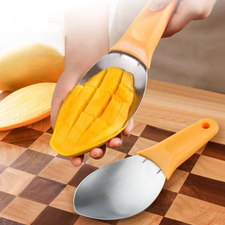 Mango Slicing and Dicing Tool Multifunctional Stainless Steel Fruit Peel Separator(1pcs)