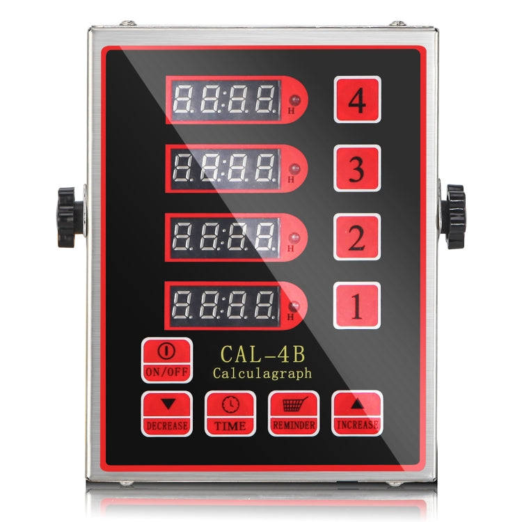 4 Channels Commercial Kitchen Timer With Loud Alarm Adjustable Cooking Reminder, Size: UK Plug(Blue)