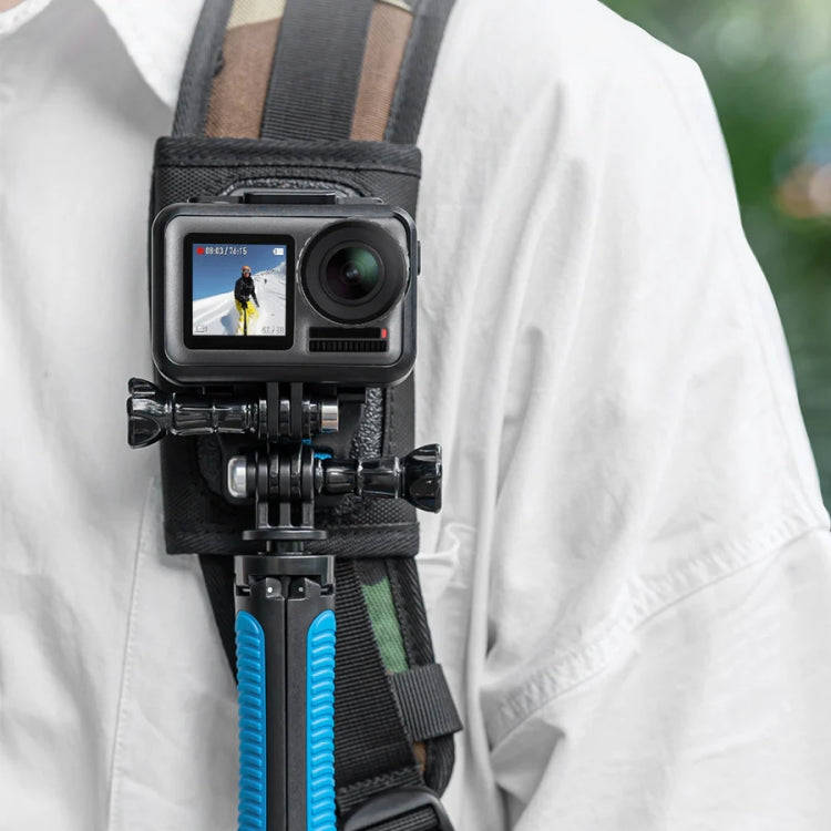 TELESIN GP-MTB-T02-BK Sports Camera Double Head J-Buckle Backpack Quick Release Conversion Accessory