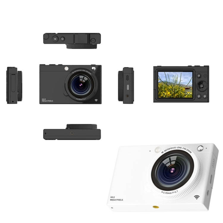 High-Definition CCD Digital Camera 64 Million WiFi Card Camera, Color: Black + Microphone