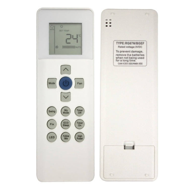 For Carrier RG67N BGEF Air Conditioner Remote Control