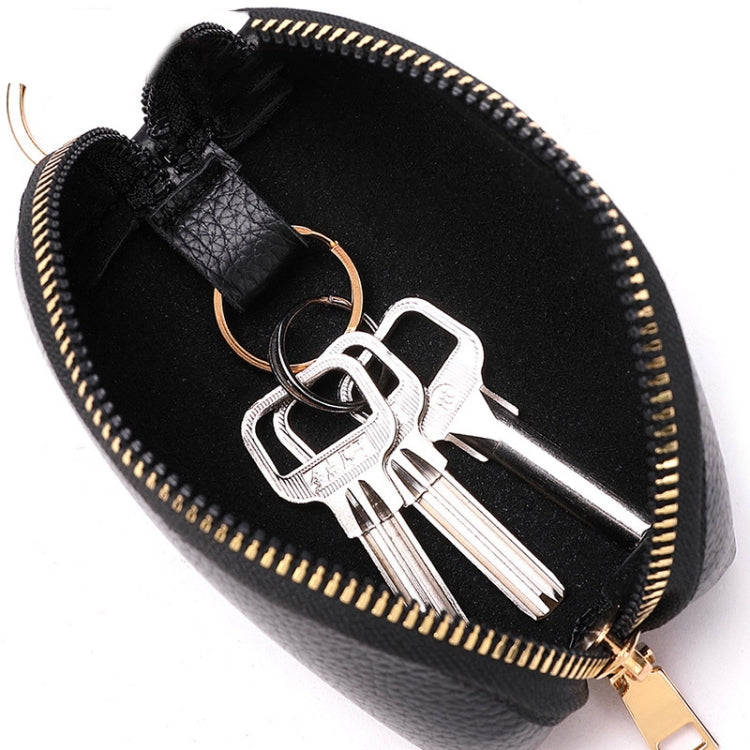 Mini Car Key Bag Large Capacity Soft Leather Coin Purse(Blue)