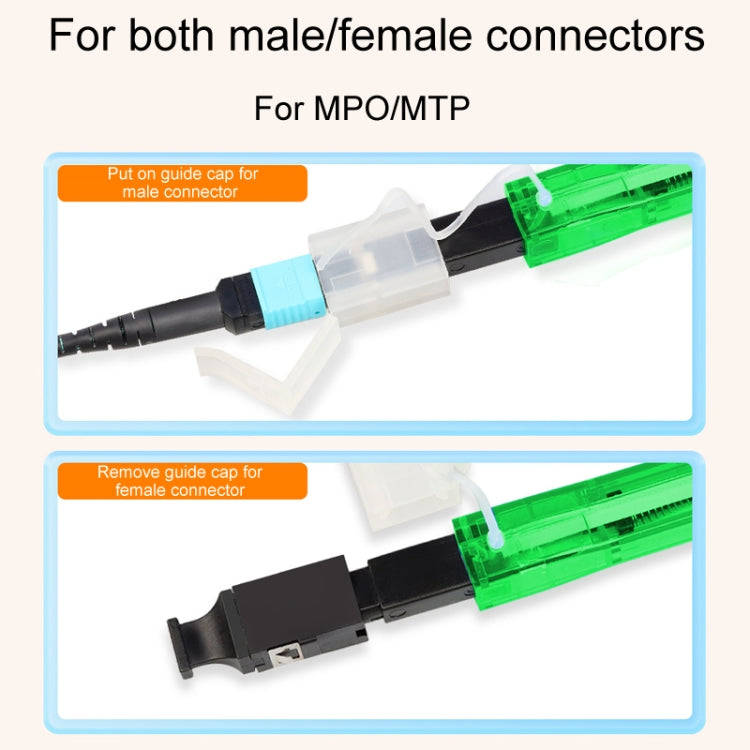 For MPO / MTP Fiber Optic Cleaning Pen Optical Module Ferrule Endface Cleaner(Orange)