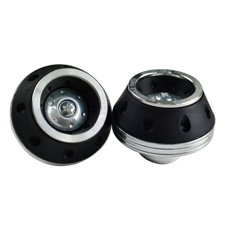 1pair Motorcycle CNC Modification Accessories Drop-proof Aluminum Alloy Fork Cup(Silver)