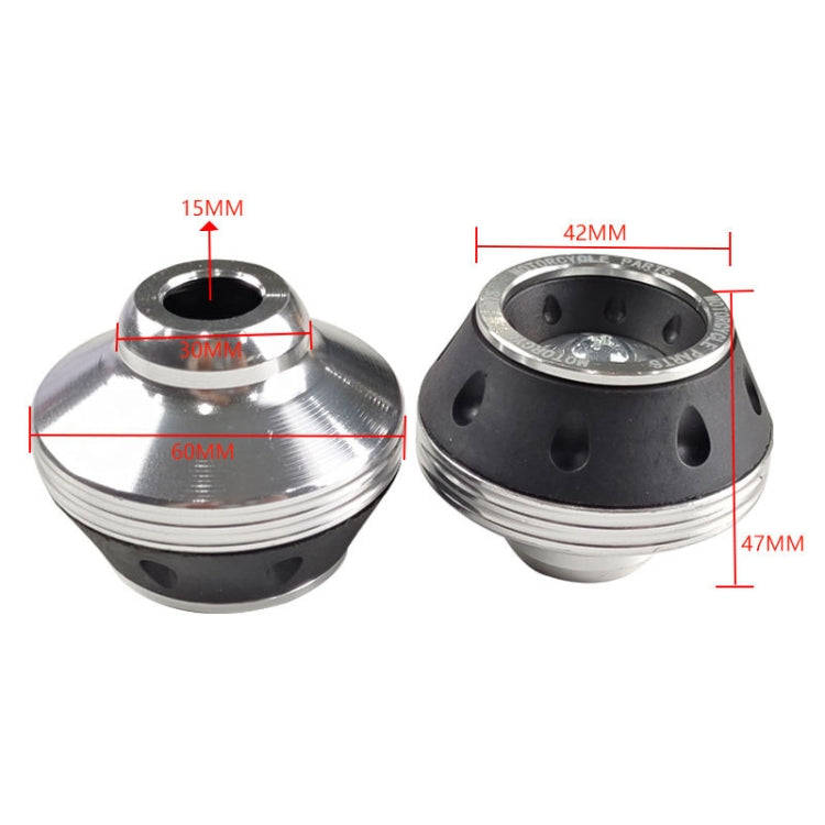 1pair Motorcycle CNC Modification Accessories Drop-proof Aluminum Alloy Fork Cup(Silver)