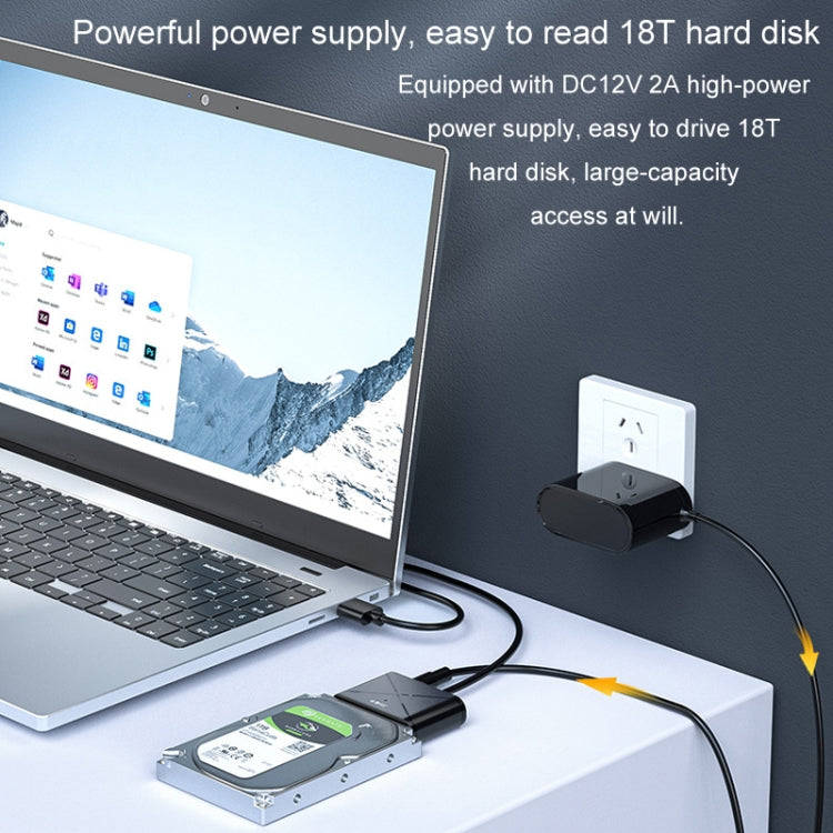 JINGHUA USB3.0 To SATA HDD Adapter Cable For 2.5/3.5 Inch External HDD SSD Hard Drive(30cm)