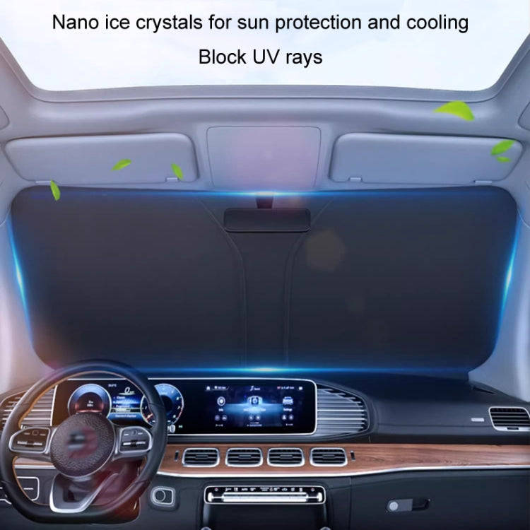 142x80cm Car Front Windshield Sunshade Colorful Laser Heat Insulation Sunscreen Sunshade Umbrella