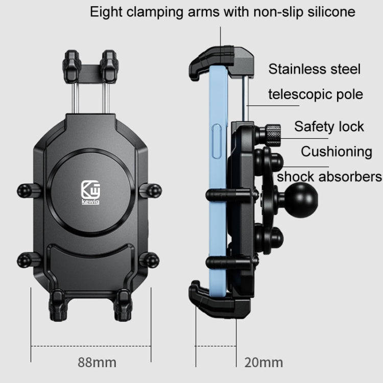 Kewig Motorcycle Octopus Holder Anti-Theft Motorcycle Cell Phone Mounts, Model: M26-C1
