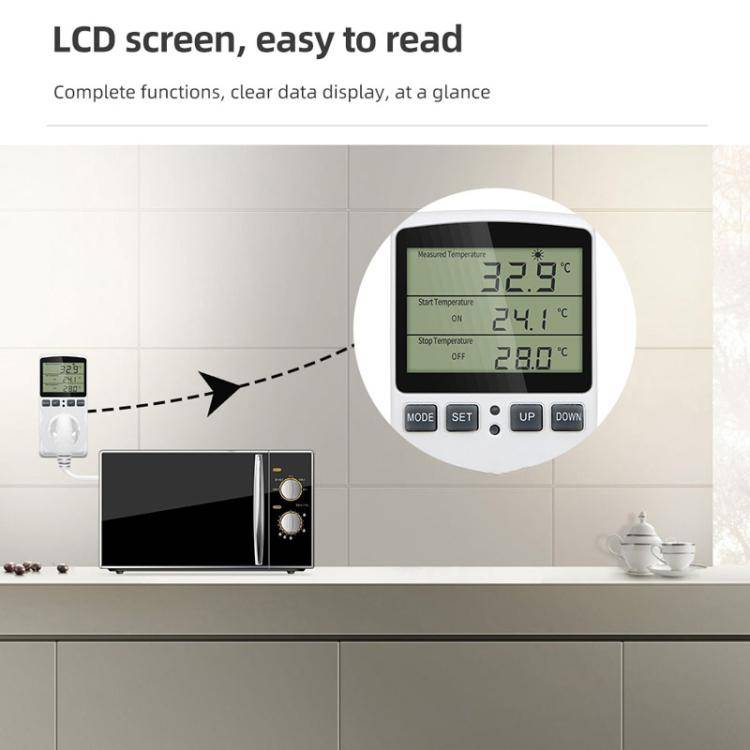 Intelligent Digital Thermostat Countdown Temperature Control Switch Socket Timing Temperature Con...