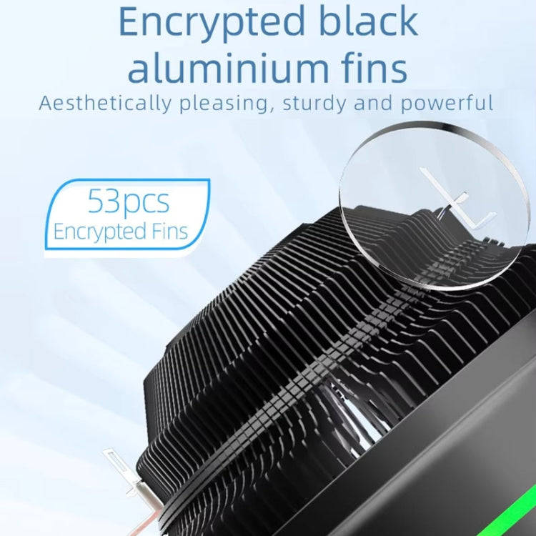 COOLMOON Ice Blade W120 LED Colorful Light 4Pin Cooler Desktop CPU Cooling Fan