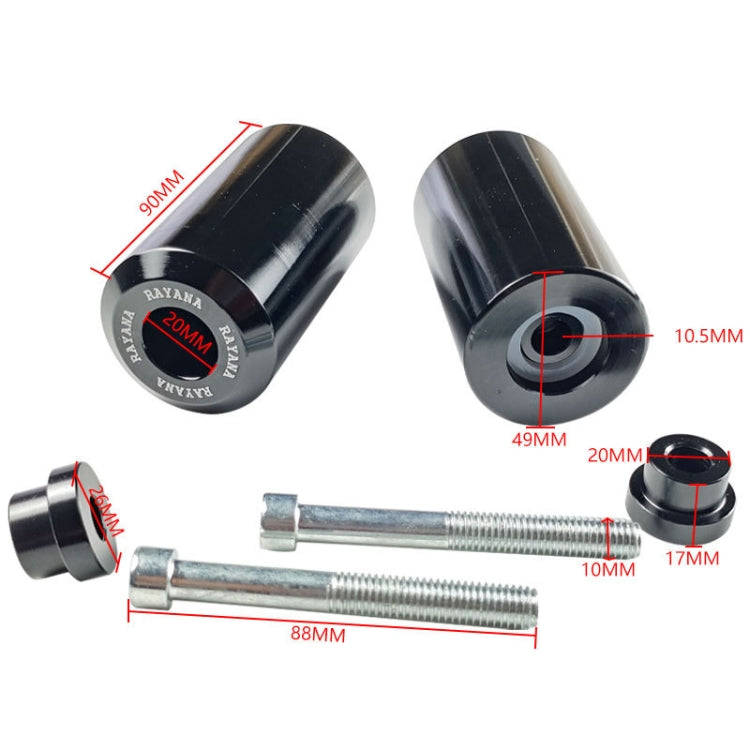 For Kawasaki Z1000 Motorcycle Aluminum Alloy Body Anti-Fall Bar(Black)