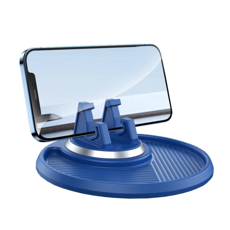 Car Dashboard Navigation Phone Holder Multifunctional Non-Slip Storage Bracket(Blue)