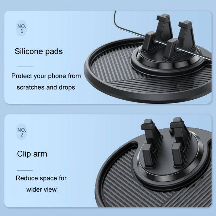 Car Dashboard Navigation Phone Holder Multifunctional Non-Slip Storage Bracket(Blue)