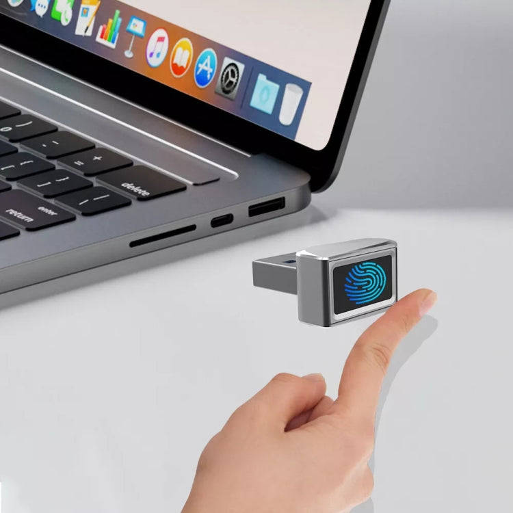 USB Fingerprint Reader Windows Hello Dongle Module for Windows 10 and Above Systems(Silver)