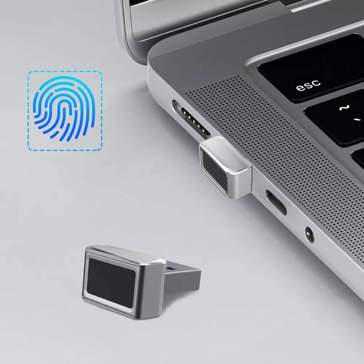 USB Fingerprint Reader Windows Hello Dongle Module for Windows 10 and Above Systems(Silver)