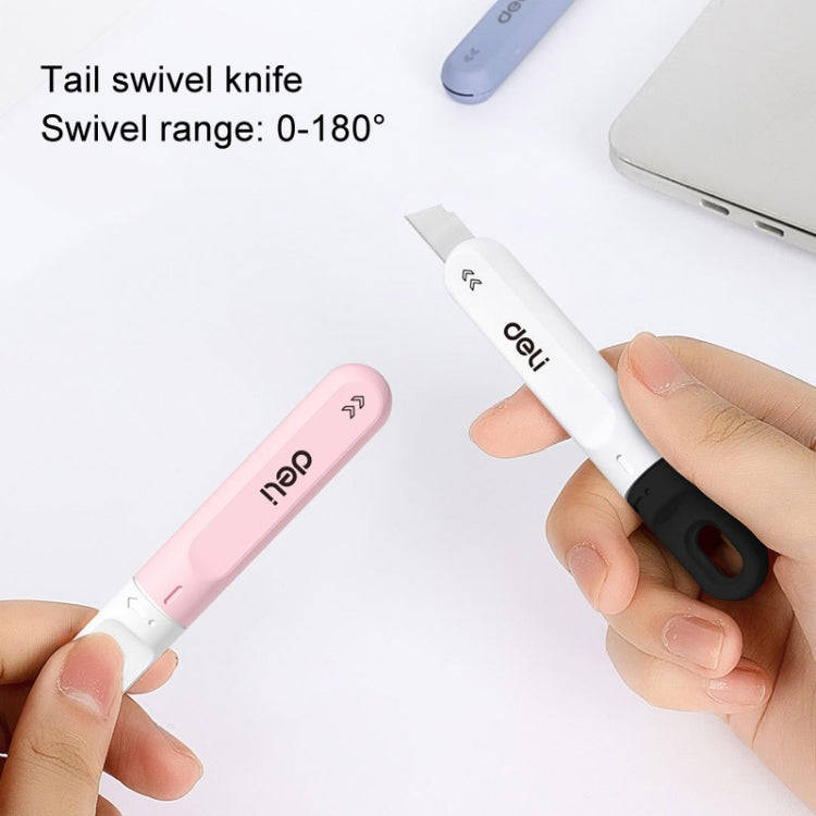 Deli DL412 Mini Small Art Knife Courier Portable Box Opener(White)
