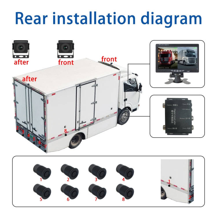 7 Inch Two-Way Display With Reverse Detection Digital Radar(PZ904)