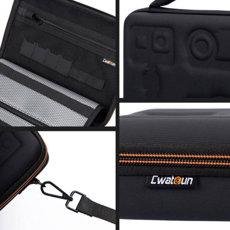 Cwatcun H91 Medium Sports Camera Case Portable Waterproof EVA Digital Camera Storage Bag(Black)