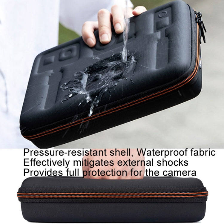Cwatcun H91 Medium Sports Camera Case Portable Waterproof EVA Digital Camera Storage Bag(Black)