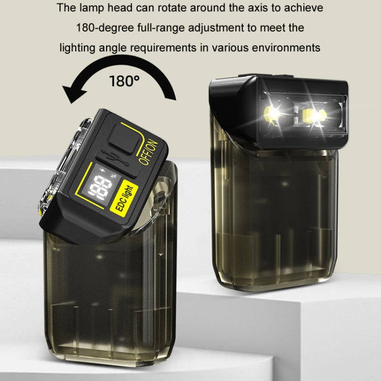 Mini Type-C Rechargeable Outdoor Keychain Light Flashlight(Lamp Head Rotatable White)