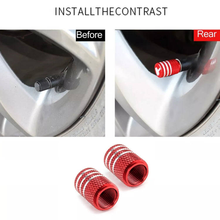 4pcs Laser Ioon Car Tire Modification Universal Valve(Red)