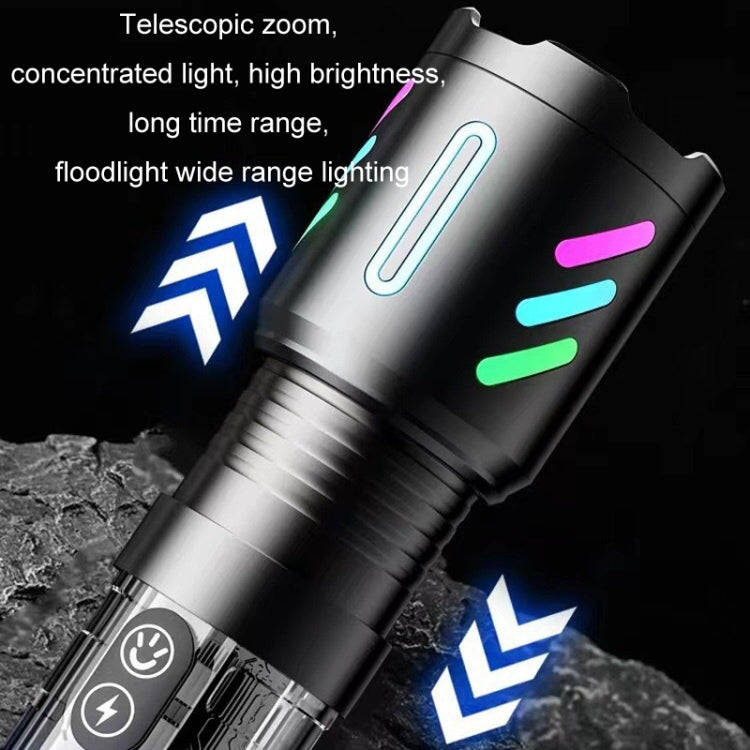 Type-C Rechargeable Outdoor Zoom Strong Laser Flashlight(519)