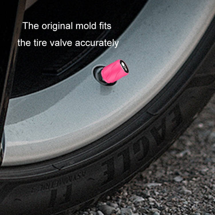 4pcs /Set Luminous Car Motorcycle Tire Modified Valve Cap, Color: Blue Sports Car