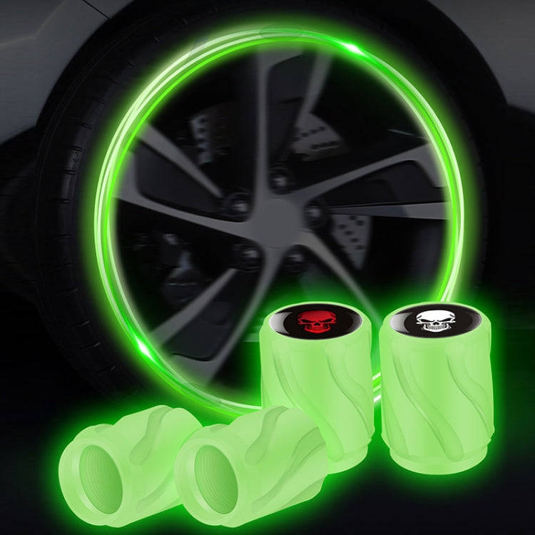 4pcs /Set Luminous Car Motorcycle Tire Modified Valve Cap, Color: Blue Sports Car