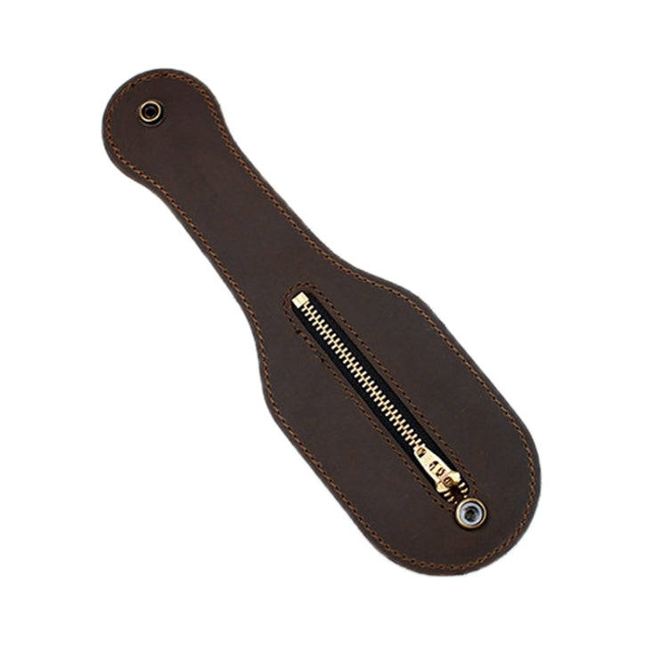 Coin Purse Portable Storage Leather Case Tool Bag(Brown)