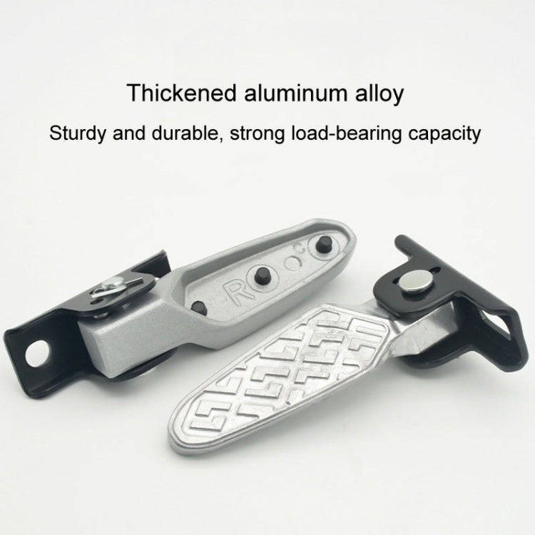 Electric Motorcycle Folding Foot Pegs Modification Pedal Pad Footrests, Style: With Anti-slip Pad