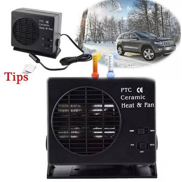 Car Heater Heating Fan Car Window Defroster(Black)