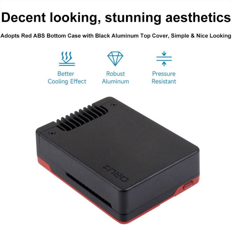 Waveshare 26587 For Raspberry Pi 5 Argon Neo Aluminum Alloy Case, Spec: Standard