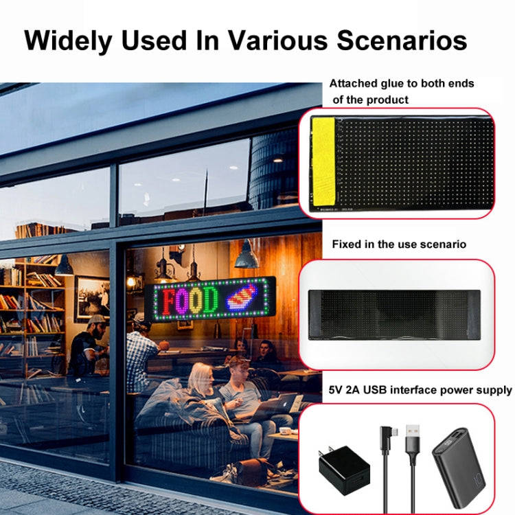 7x17.3cm16 x 32 LEDs) Car Flexible Display Advertising Screen APP Bluetooth Smart Screen