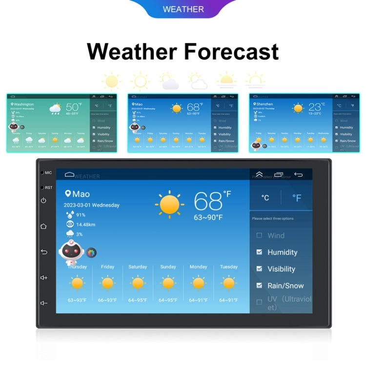 10.1inch Android 13.0 Dual Butt Universal Wireless Carplay Car Navigation Center Control All-In-O...