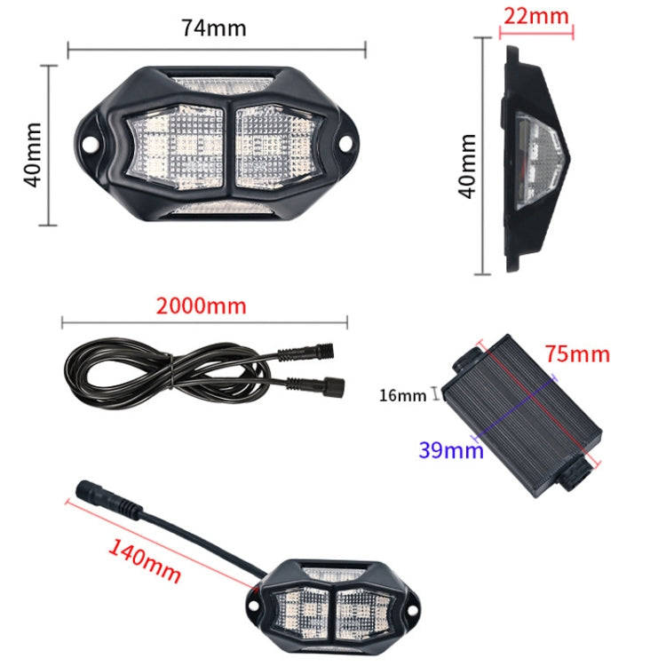 8 in 1 Car Chassis Light RGB Colorful Atmosphere Light