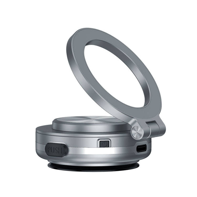 AIMITE C1 Vacuum Adsorption Foldable Magnetic Support Bracket Car Cell Phone Holder(Silver)