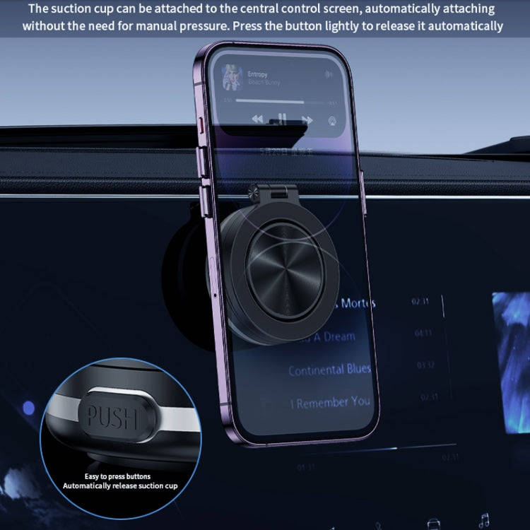 AIMITE C1 Vacuum Adsorption Foldable Magnetic Support Bracket Car Cell Phone Holder(Silver)