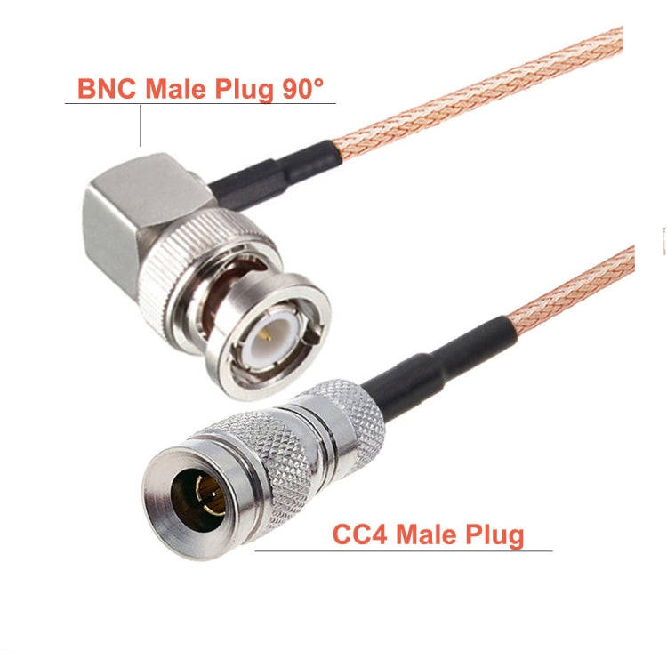 20cm CC4 Male To BNC Male Elbow Connector Cable RG179 Coaxial RF Cable