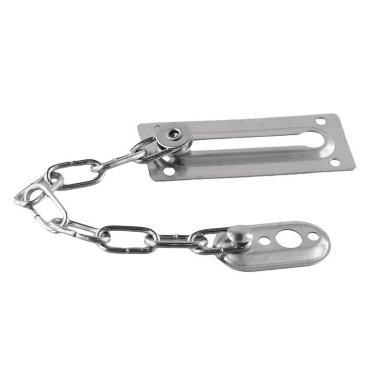 Security Door Chain Anti-theft Home Door Bolt Latch Window Chain Lock, Style: Round Silver